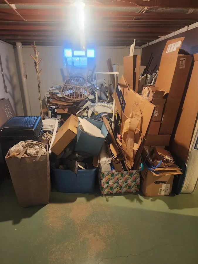 Roll-off dumpster container at job site for 40 Yard Dumpster Rental in Woodside